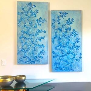 Handmade embroidered art pieces by female Palestinian artist 🦋